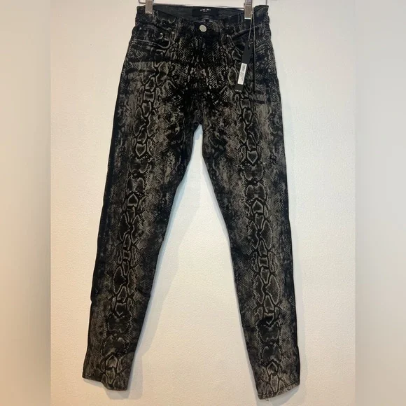 Laser Snake Stack Skinny Jeans